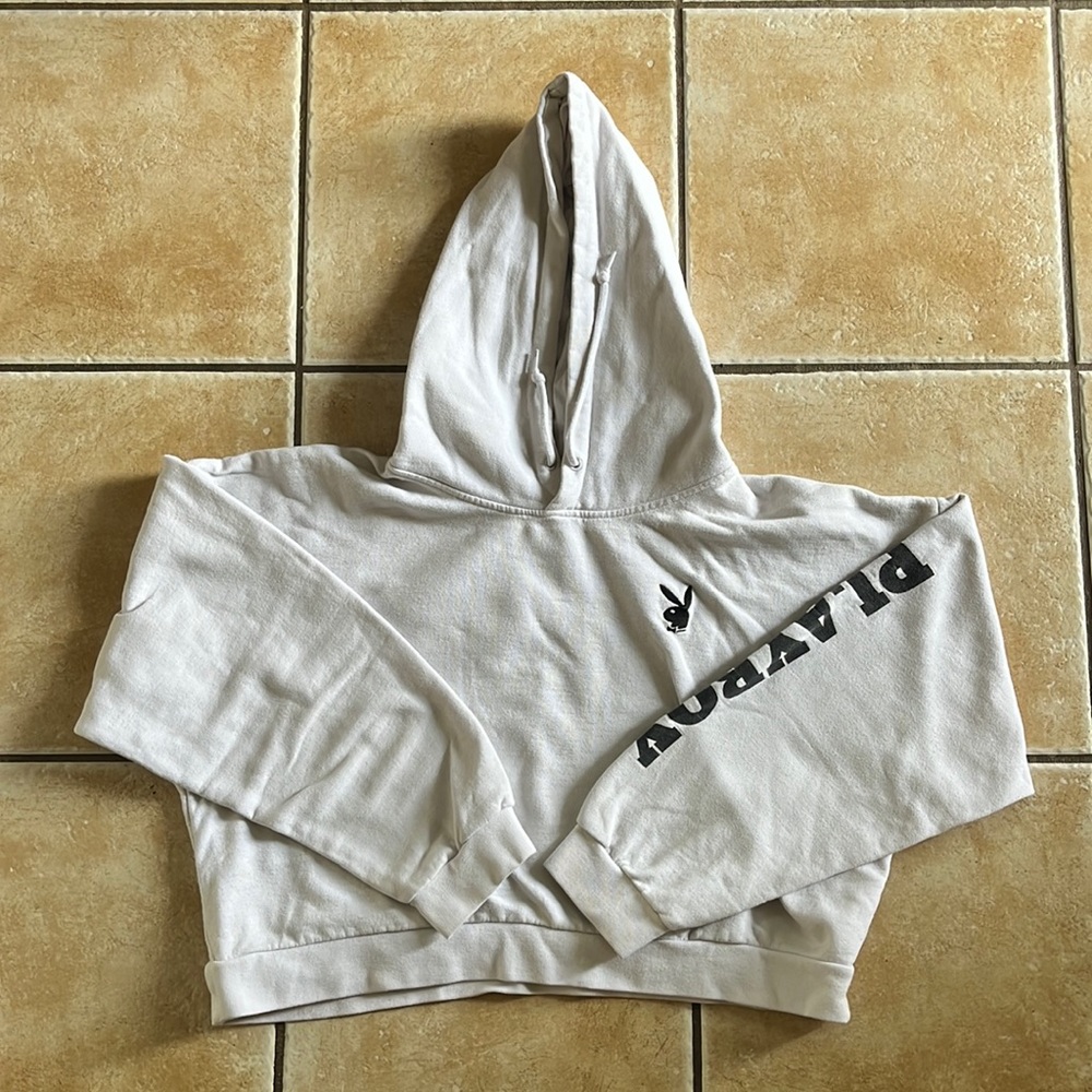 Playboy crop top hoodie